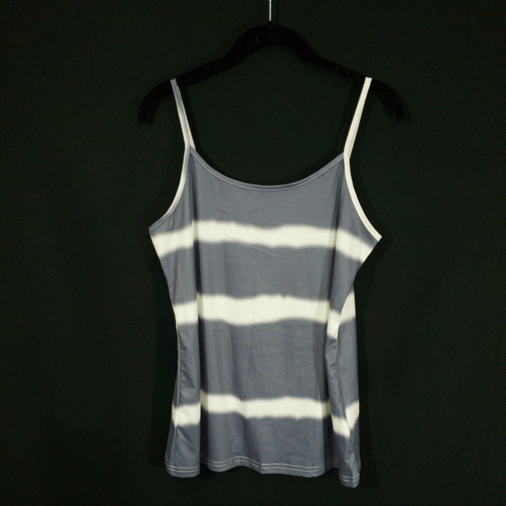 Gray and white camisole top